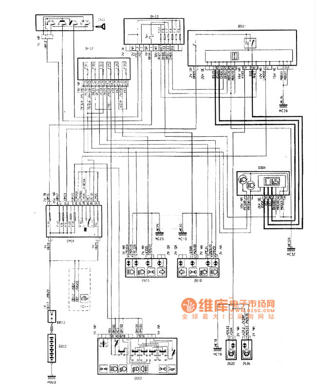 Shenlong Picasso 2.0L sedan low beam high beam circuit diagram