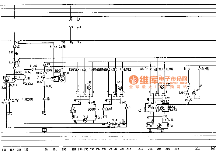 Santana 2000 series sedan other electrical system circuit diagram 8