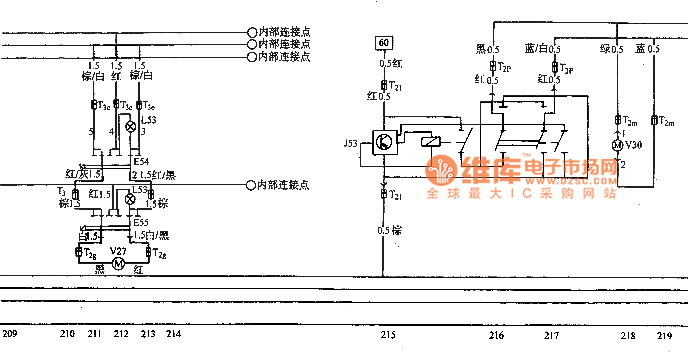 Santana 2000 series sedan other electrical system circuit diagram 9