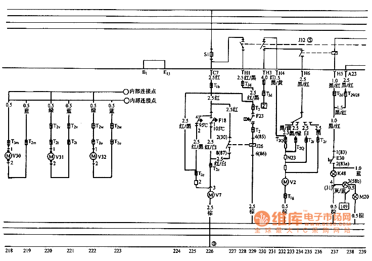 Santana 2000 series sedan other electrical system circuit diagram 10