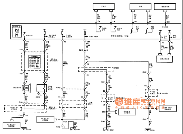 SAIC GM Jingcheng security anti-theft system circuit diagram