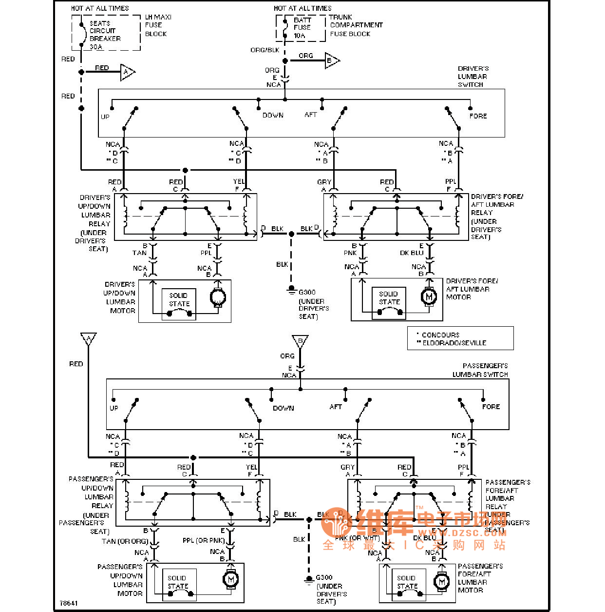 Cadillac seat waist circuit diagram