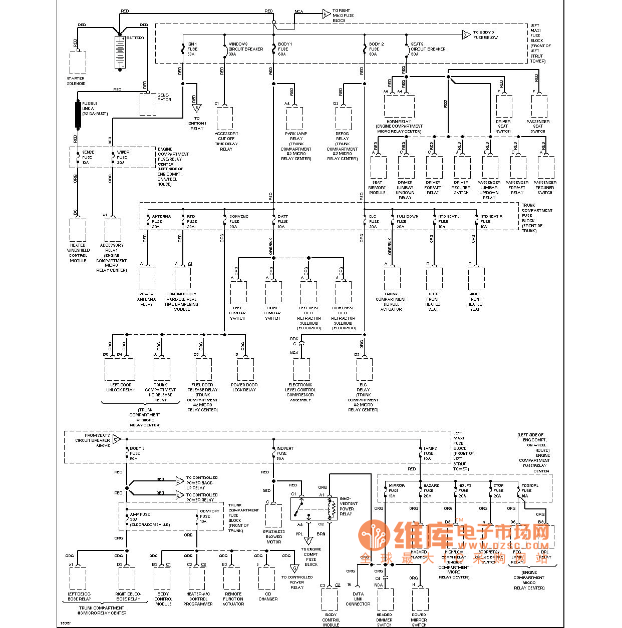Cadillac power circuit diagram 1