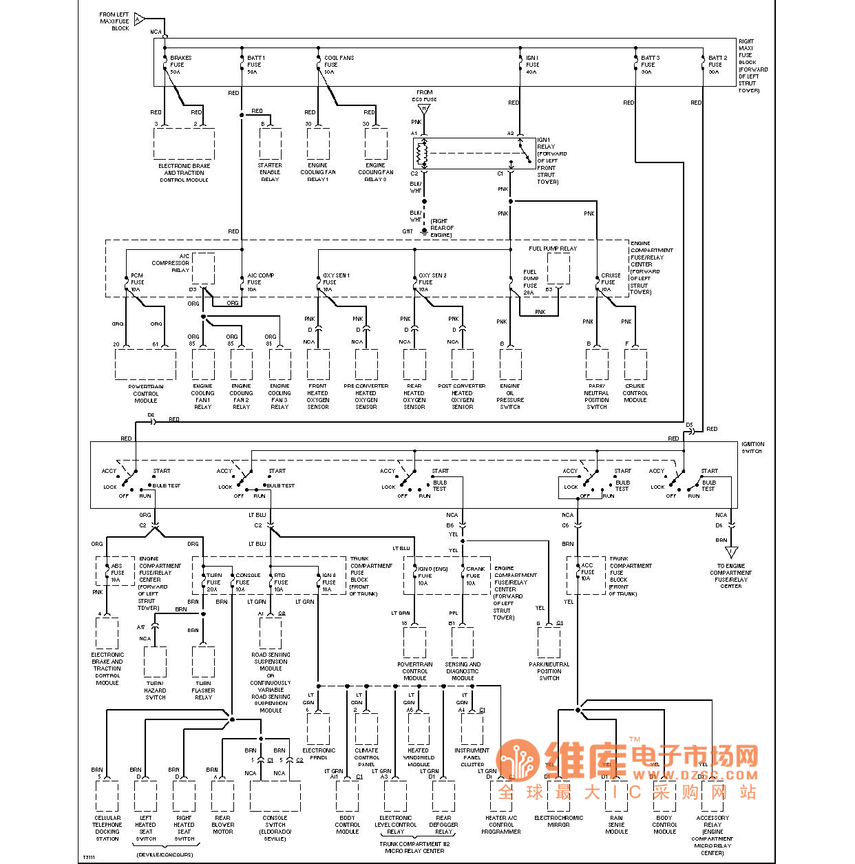 Cadillac power circuit diagram 2