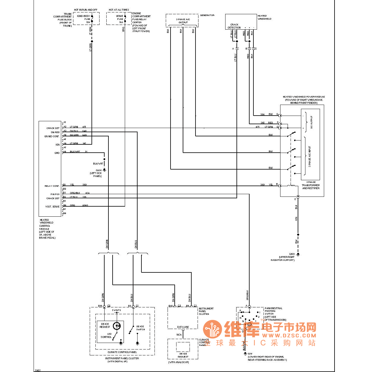 Kaidi Lac wind glass heating circuit diagram