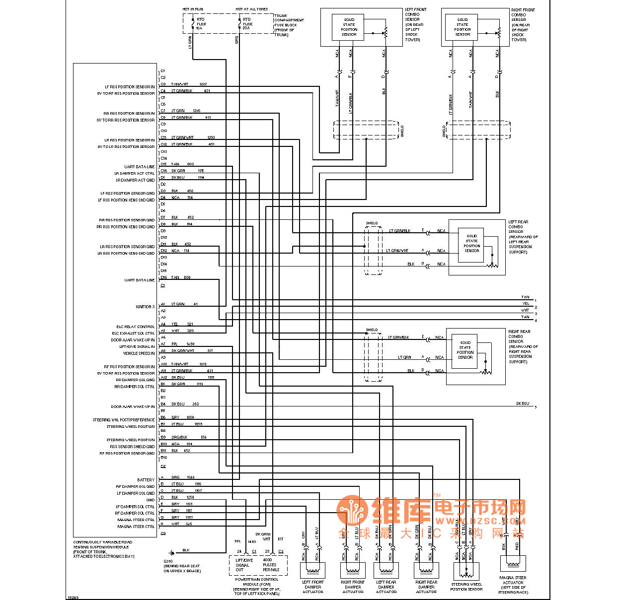 Kaidi Lac electronic suspension circuit diagram (continuous road inductive suspension) 1