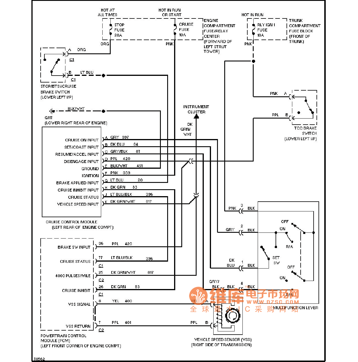 Cadillac cruise control circuit diagram