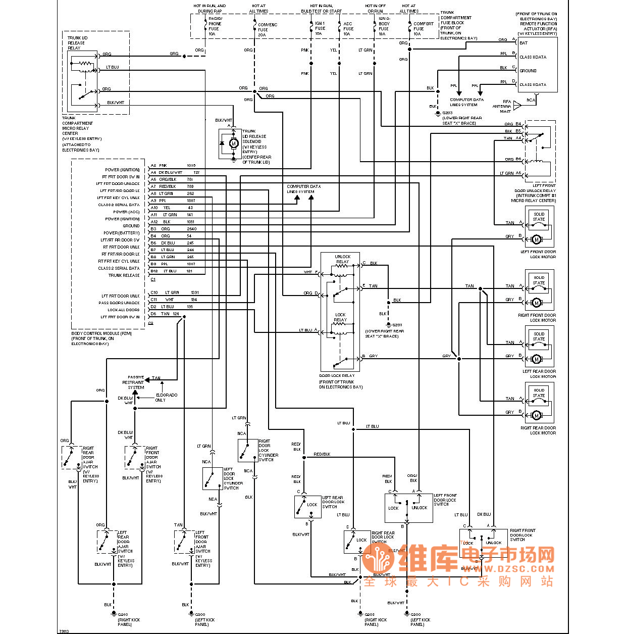 Kaidi Lake electric door lock circuit diagram