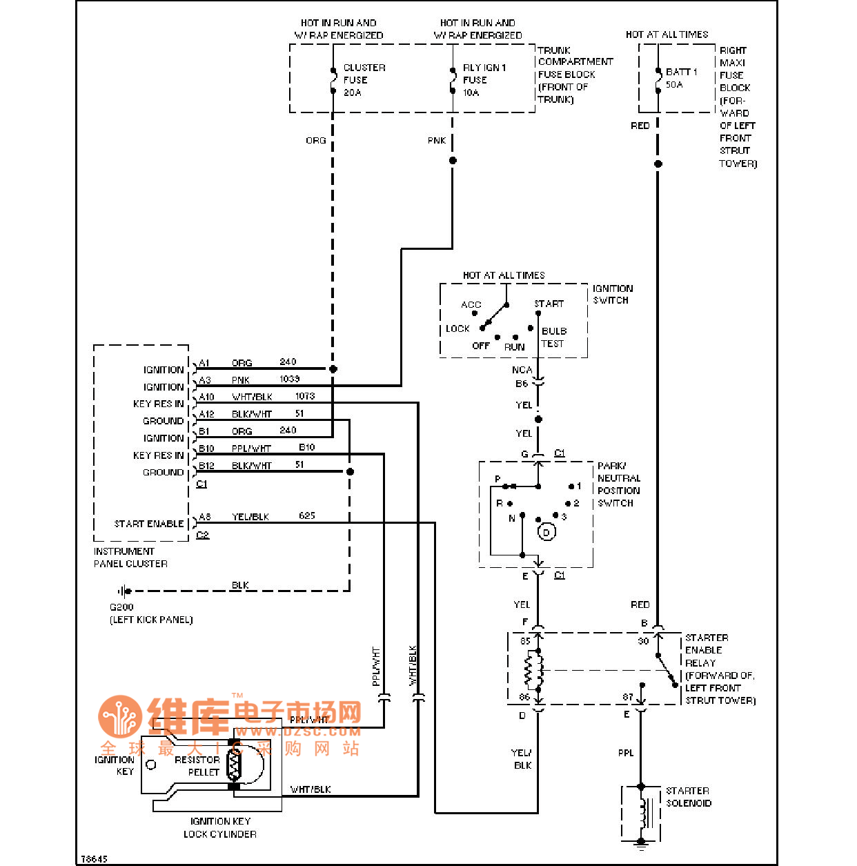 Cadillac ignition circuit diagram