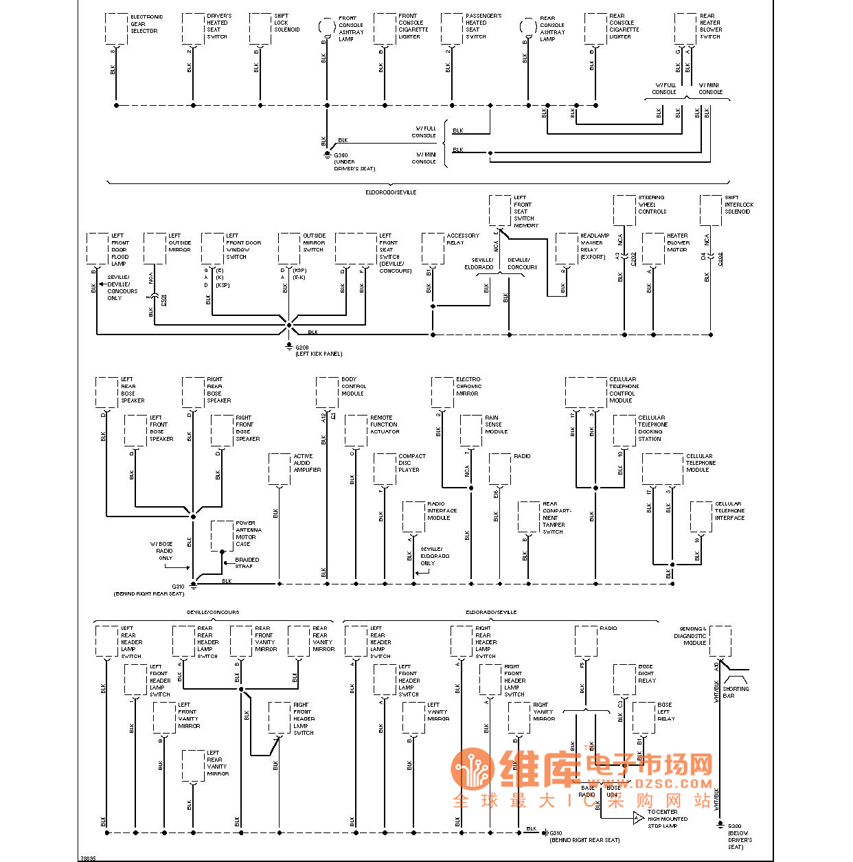 Cadillac ground distribution circuit diagram 3