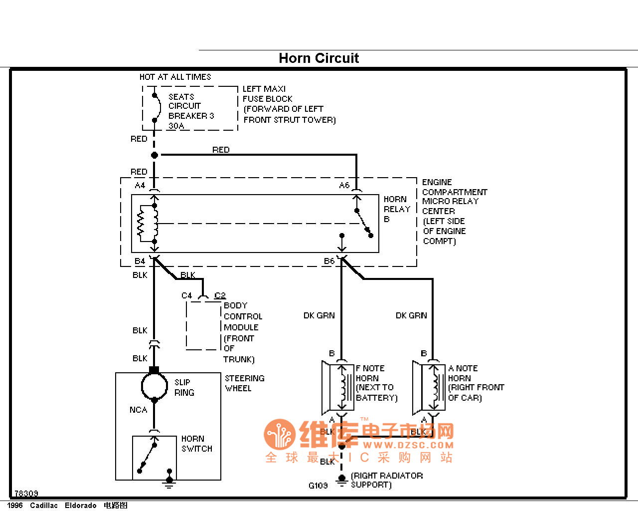 Cadillac Horn Circuit Diagram