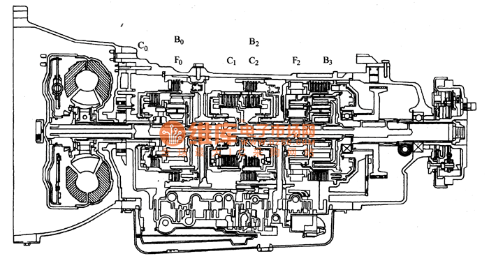 Toyota Coaster A441E automatic transmission circuit diagram