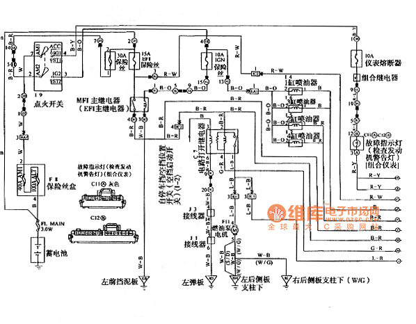 Xiali 2000 car engine circuit diagram