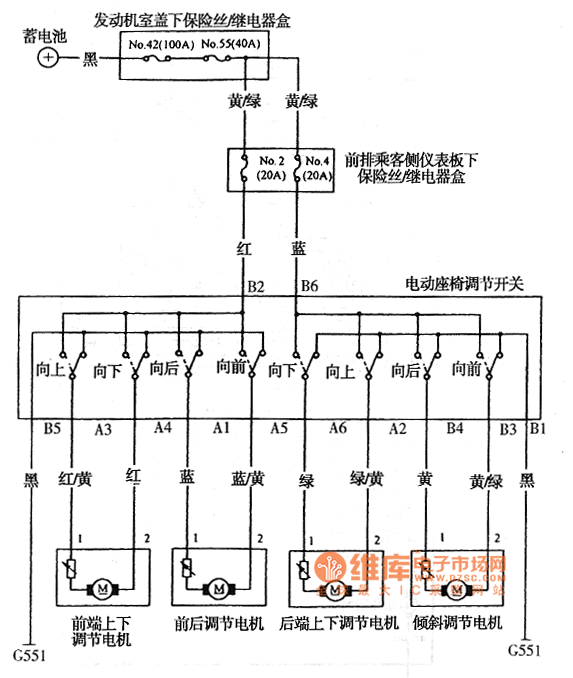 Accord electric seat control system circuit diagram