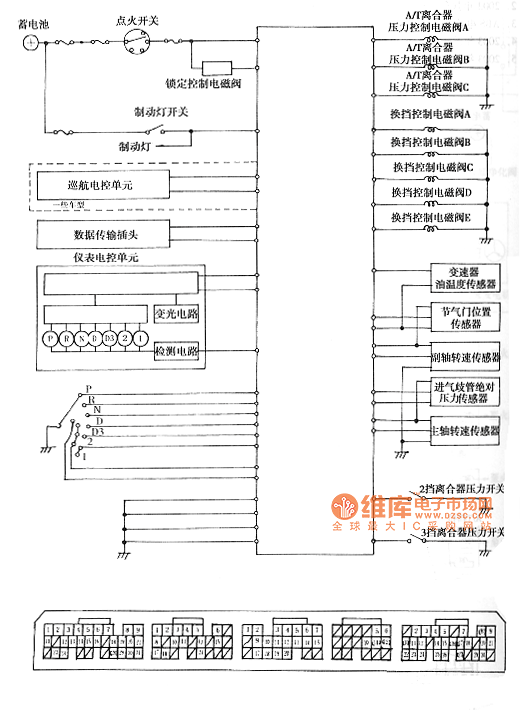 Accord 2003 model automatic transmission electronic control system circuit diagram