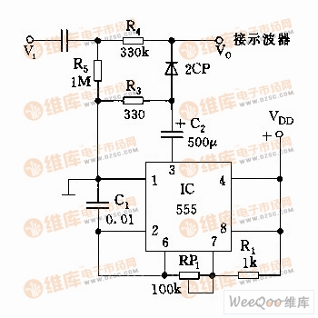 555 multi-track oscilloscope additional circuit