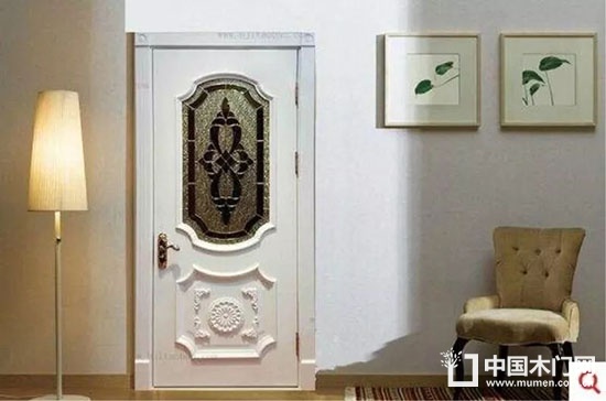 Carved wooden door