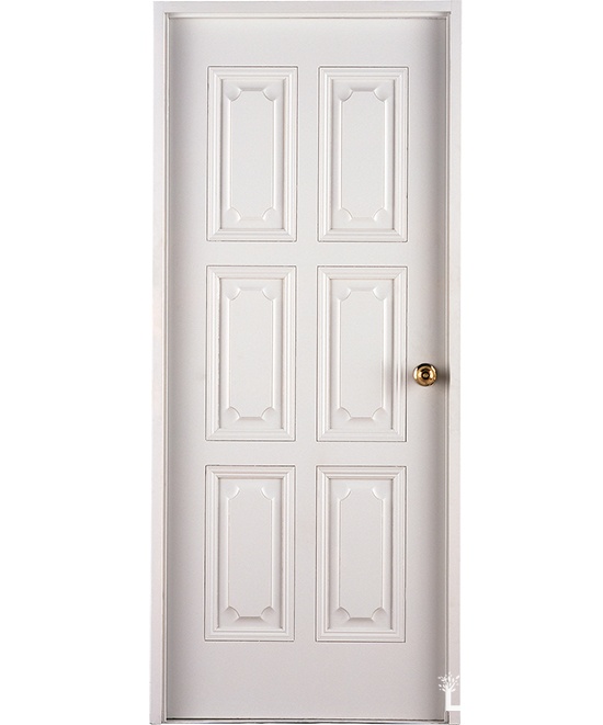 White wooden door