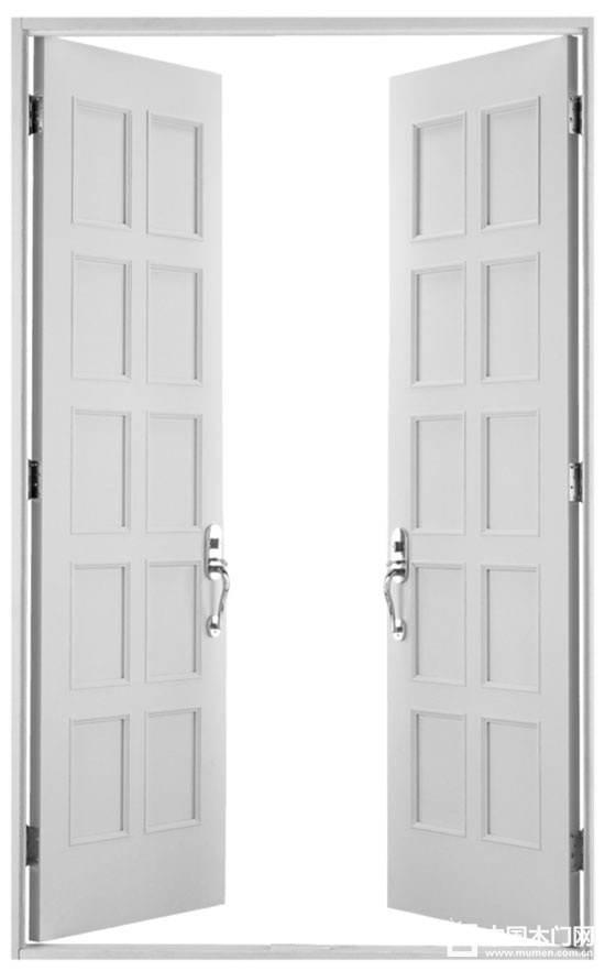 White wooden door