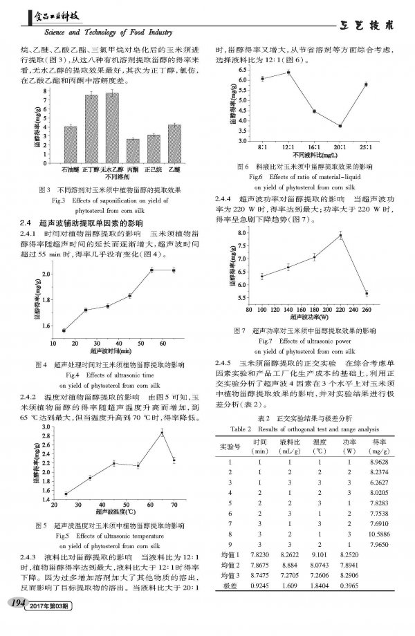 Purification process of high content phytosterol in corn