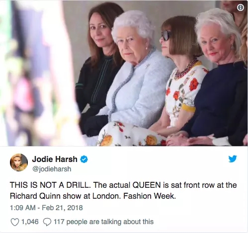 The 91-year-old queen went to see the show for the first time, and everyone may be more happy than she