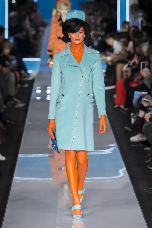 Milan Fashion Week Moschino 2018 Fall Winter Collection Flight attendants with their vintage dresses