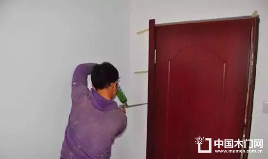 Wooden door installation