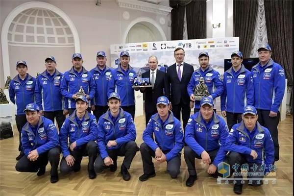 KAMAZ-Master team members fitted with Dongfeng Cummins ISZ engine