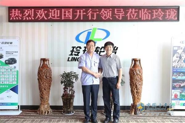 Wang Lei, Vice President, and Wang Feng, Chairman and President of Linglong Tire Group