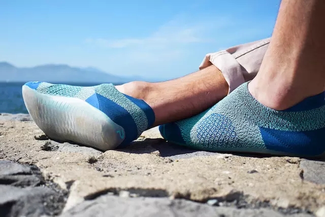 A pair of socks that provide support for the feet, perspiration, deodorant, and wear