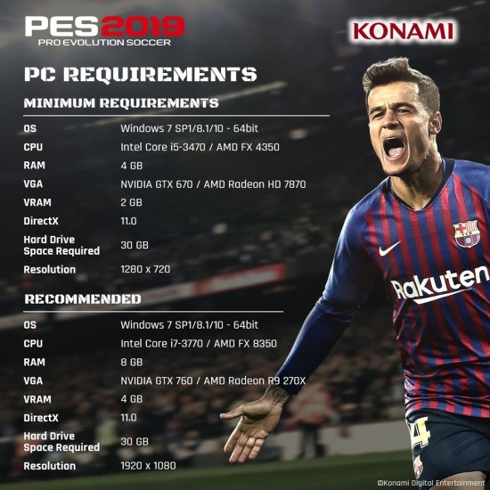 Live football 2019 configuration requirements "Live football 2019" minimum configuration and recommended configuration