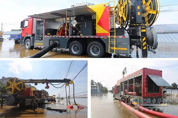 Emergency rescue from firefighting officers and firefighting vehicles from all parts of Shandong and Jiangsu, Hebei, Anhui and other provinces to carry out disaster relief work