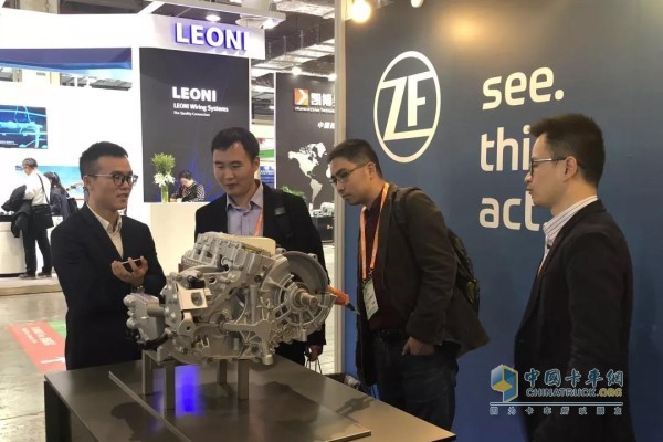 EVTec's on-site ZF booth is crowded