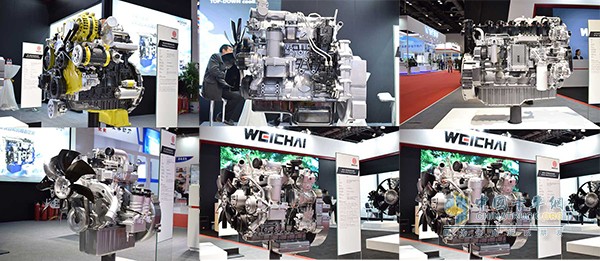 Weichai exhibited a total of 6 national six-emission engines