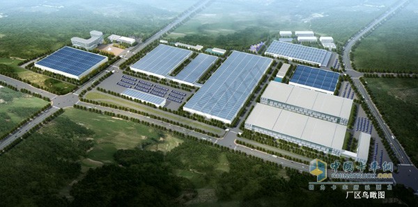 Aerial view of hydrogen valley new energy automobile industrial park