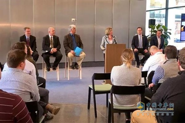 Cummins Vice President and Chief Technology Officer Jennifer Rumsey attended the signing ceremony