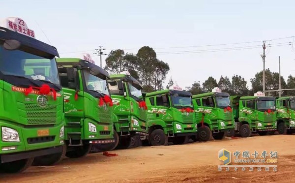 Heavy truck with Weichai engine ready to go