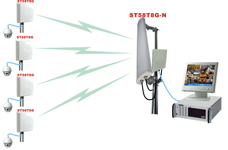 Wireless bridge point-to-multipoint transmission