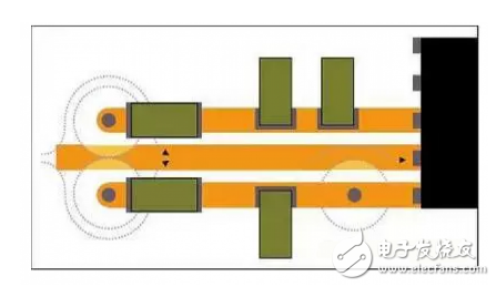 The forbidden areas of the ground plane around the via may overlap, forcing the return to drift away from the signal path.