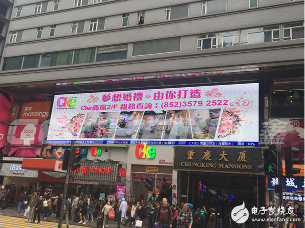 What is the difference between the outdoor LED screen of the Hong Kong Special Administrative Region and the Mainland?