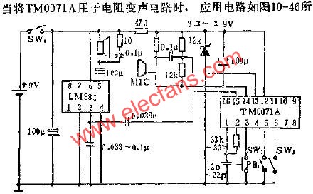 TM0071A for push-button audible circuit diagram 