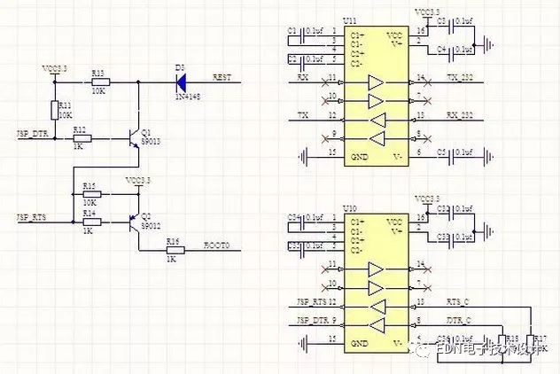 Detailed graphic analysis of STM32 single-chip serial port one-key download circuit and operation method