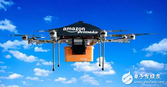 The drone is delivering the parcel. Do you dare to sign it?