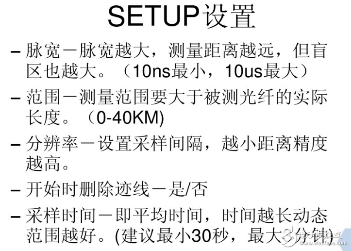 Optical time domain reflectometer mTS6000 use method