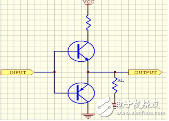 What is the difference between the weak pull-up output and the push-pull output of the microcontroller?