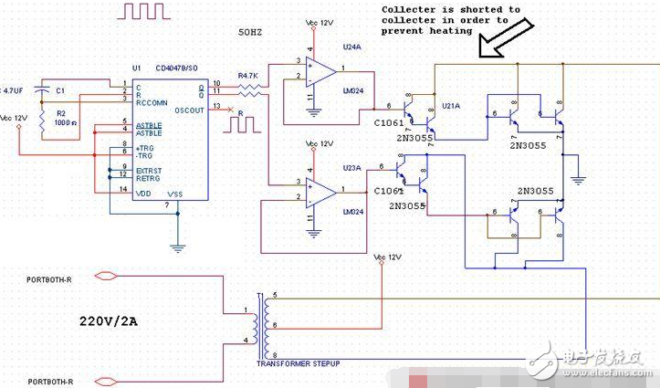 Cd4047 application circuit diagram (signal control circuit diagram, inverter circuit diagram)