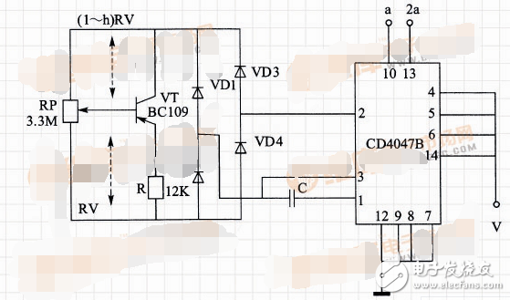 Cd4047 oscillator circuit diagram