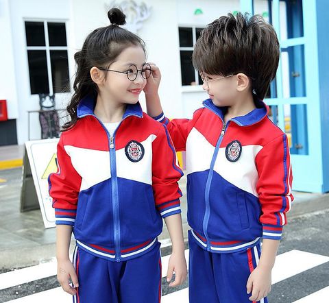 Children's school uniforms 2016 autumn new boys and girls sports suits primary school class clothes cotton big children's clothing