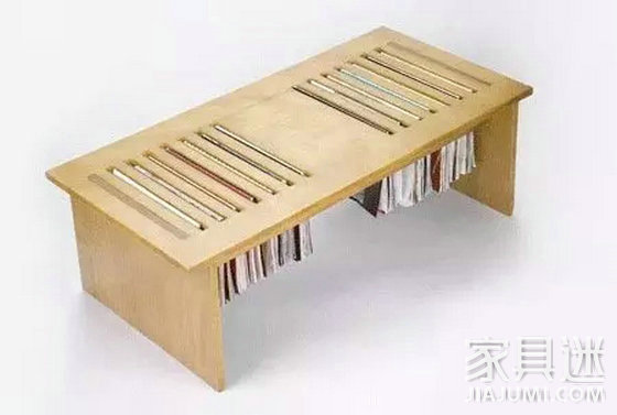 Newspaper storage rack table