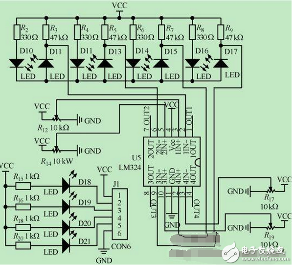 An intelligent tracking car was designed, and the whole system was introduced. The STC12C5A60S2 MCU is the intelligent car control core, power module, motor drive circuit, tracking sensor module and corresponding software design. The infrared reflection sensor TCRT5000 detects the road surface information, and the internal program of the MCU controls the L298N full-bridge driver chip combined with the PWM signal output by the single-chip microcomputer to control the movement speed of the left and right wheel motors of the trolley, so that the trolley can automatically travel along the guiding trajectory to realize the automatic car. The purpose of tracking. The test results show that the circuit structure of the whole system is simple.